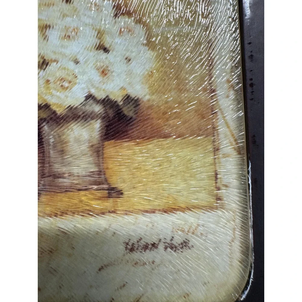Decorative Wooden Wall Plaque Cutting Board Floral Still Life Kitchen Decor 19